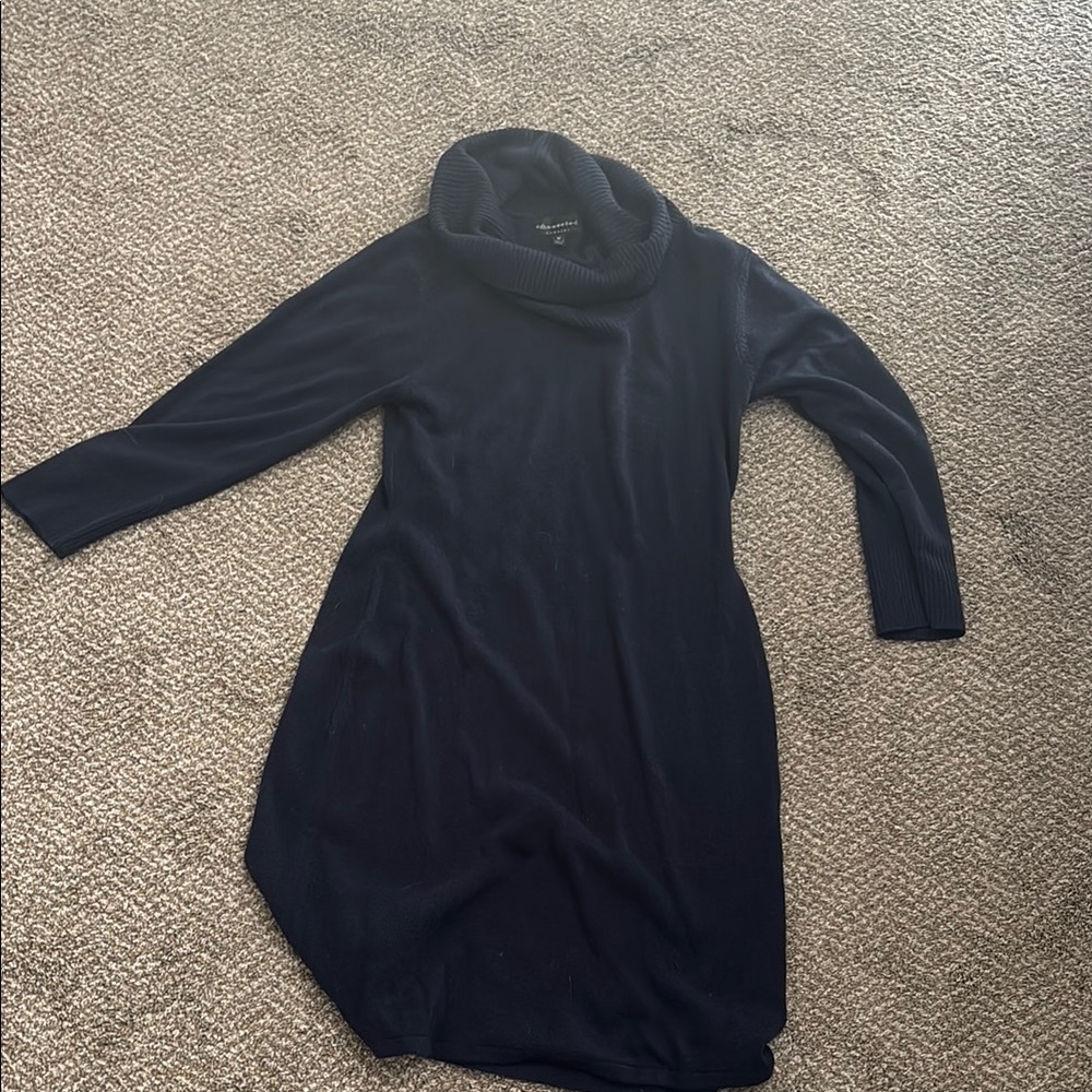 Calvin Klein Navy Cowl Neck Dress